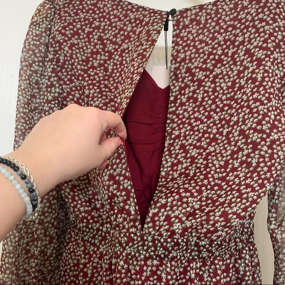 The East Order Arielle Mini Dress Merlot (women’s size small) - Picture 6 of 7